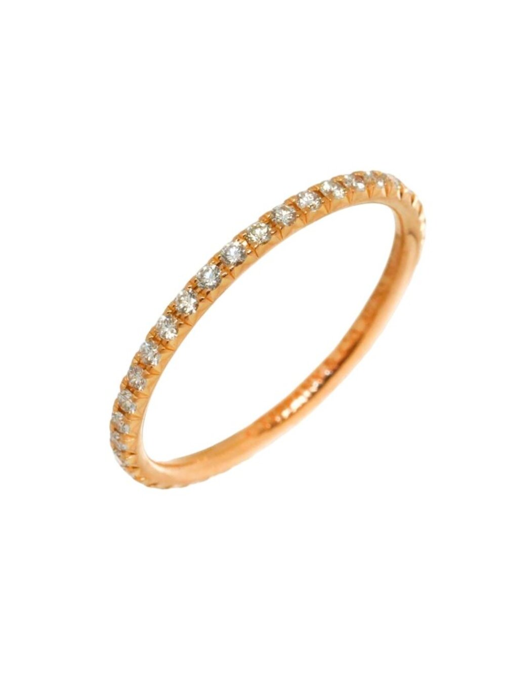 Tiffany & Co Metro Ring Full Diamond 18k Pink Gold